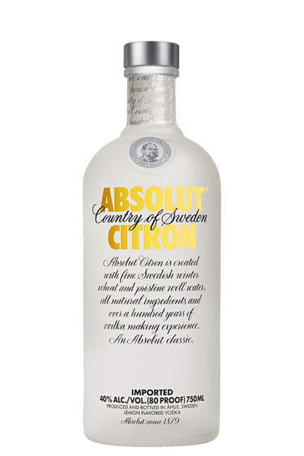 Absolut Citron Vodka 750 ML