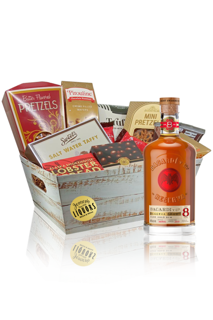 Rum Gift Basket Bacardi Gran Reserva 8 Years