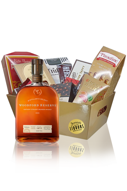 Whiskey-Bourbon Gift Basket Woodford Reserve