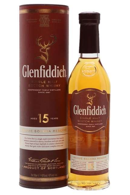 Glenfiddich 15 Years Unique Solera Reserve Single Malt Scotch